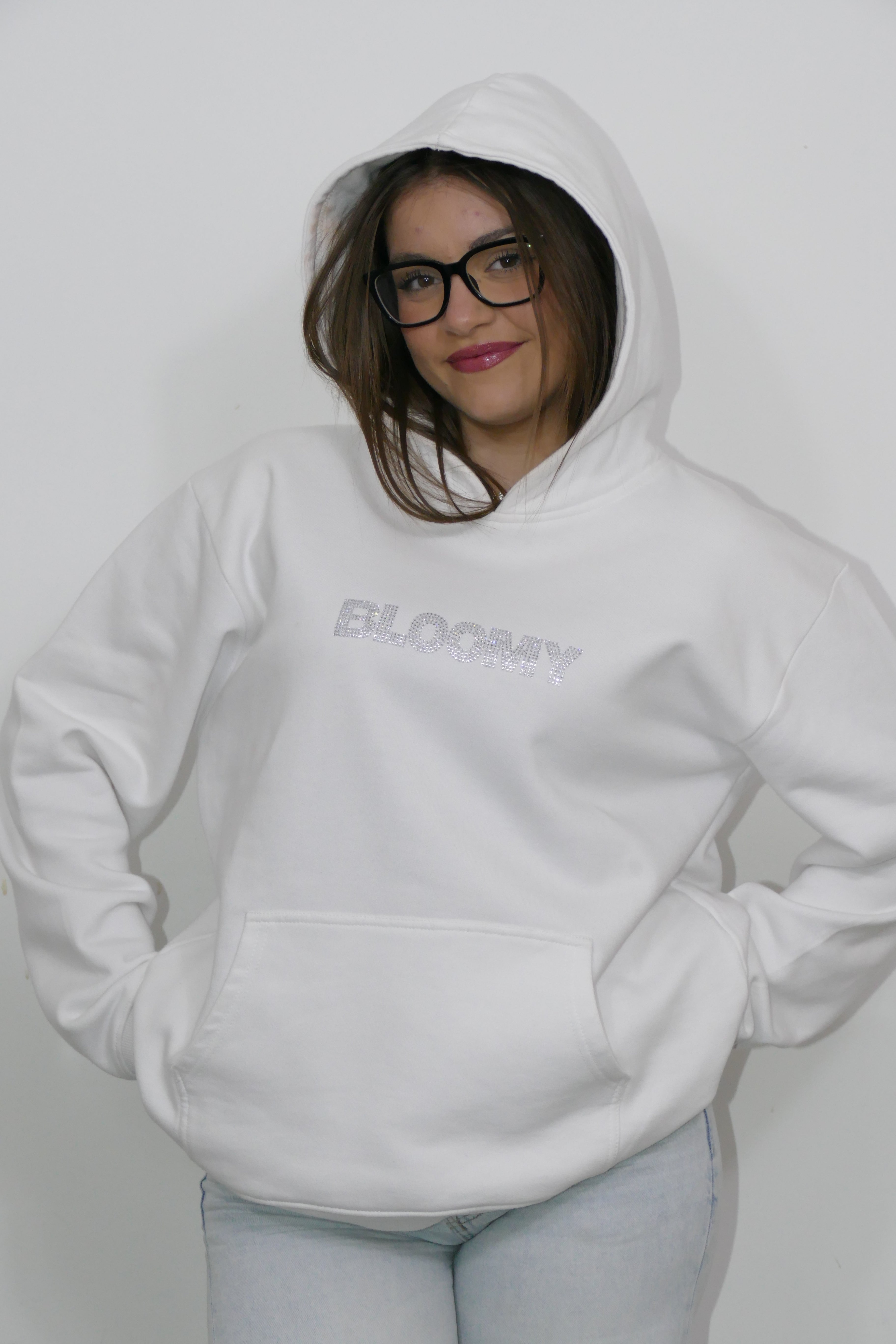 SUDADERA BLOOMY BLANCA