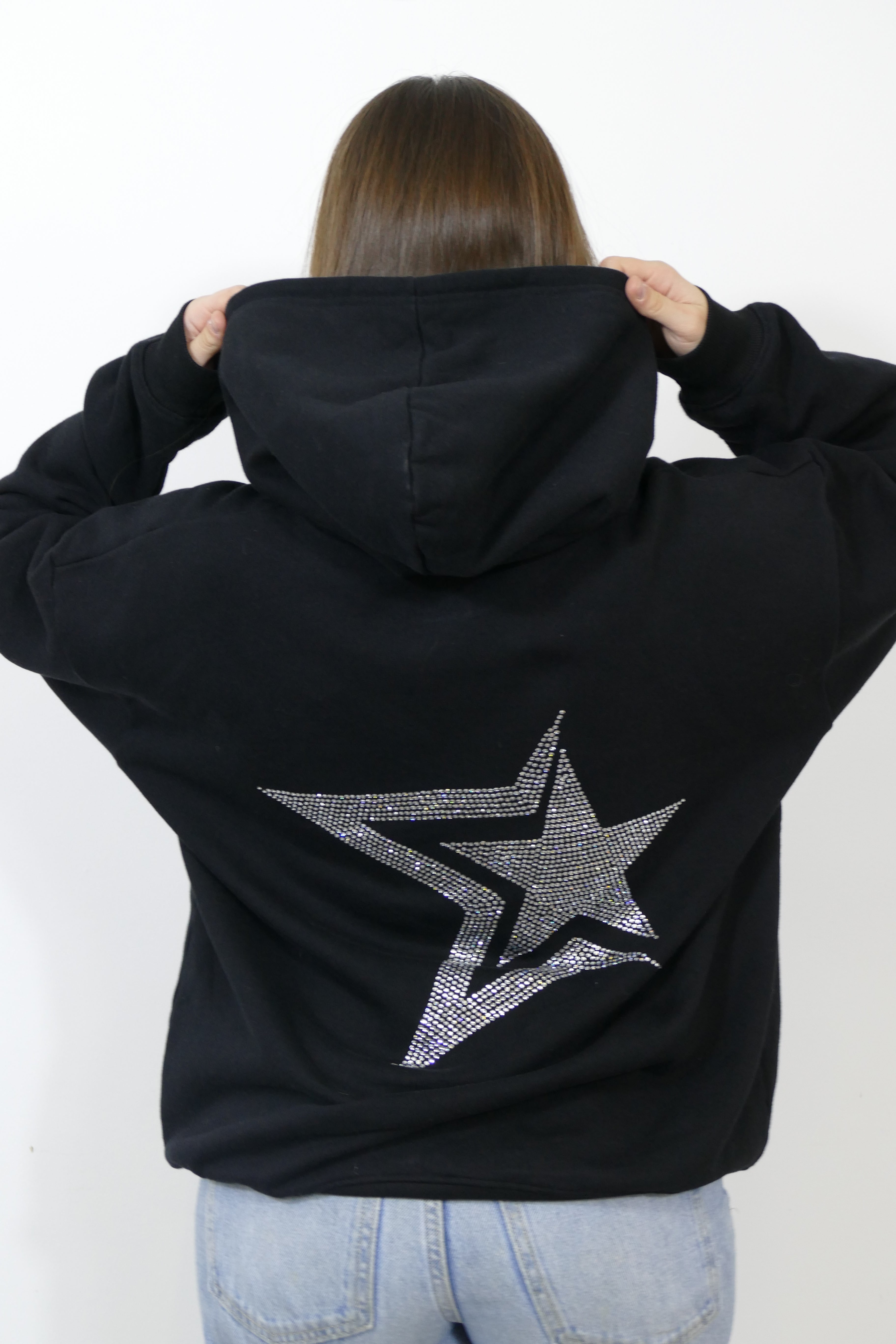 SUDADERA BLOOMY NEGRA