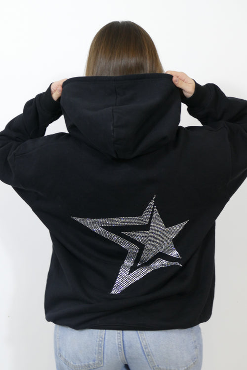 SUDADERA BLOOMY NEGRA